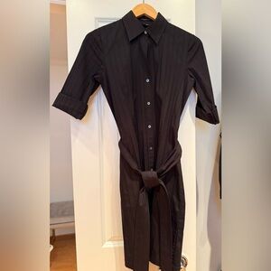 Theory Black Shirt Dress